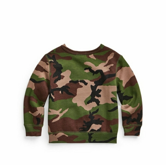 NWT Polo Ralph Lauren Little Boys Camo Sweatshirt  - Surplus Camo - Picture 2 of 4